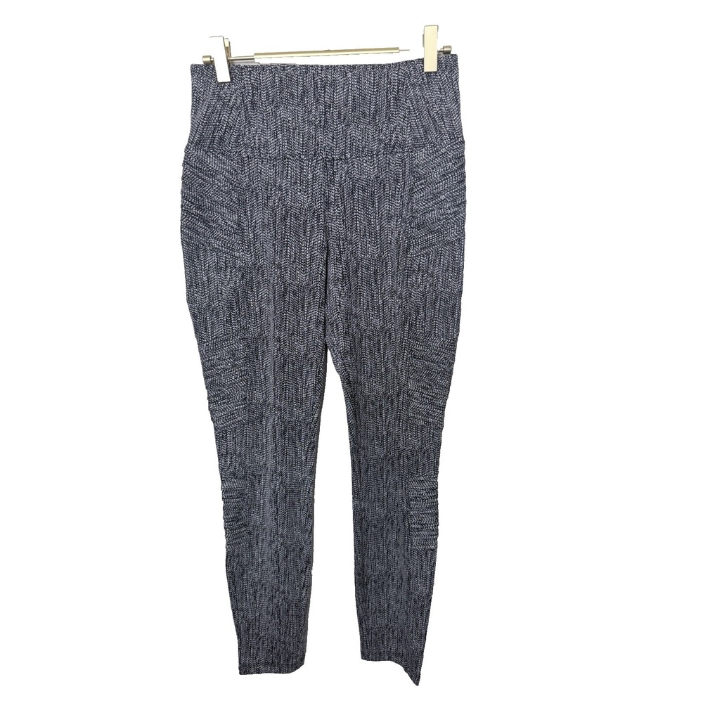 Athleta Delancey Leggings Womens S Petite Textured Moto Tight Zip Ankle